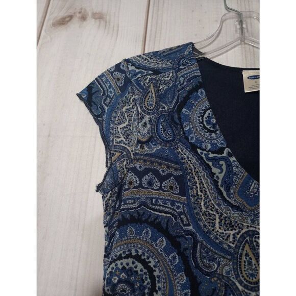 Old Navy Shirt Ladies‎ Small Navy Capped Sleeve Light Weight - Picture 3 of 6